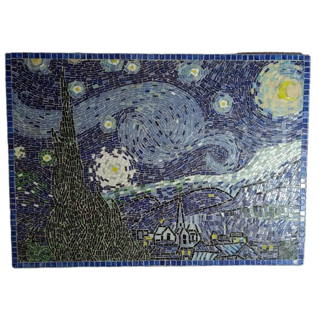 Notte stellata di Van Gogh in mosaico - Posatori di mosaico